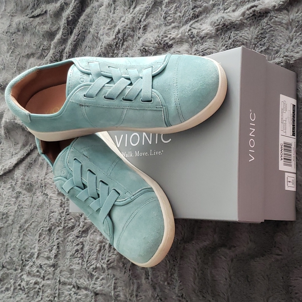 VIONIC Jean Suede Water Resistant Sneakers with "free socks"
